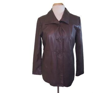 Susan Graver Faux Leather Woman's Jacket